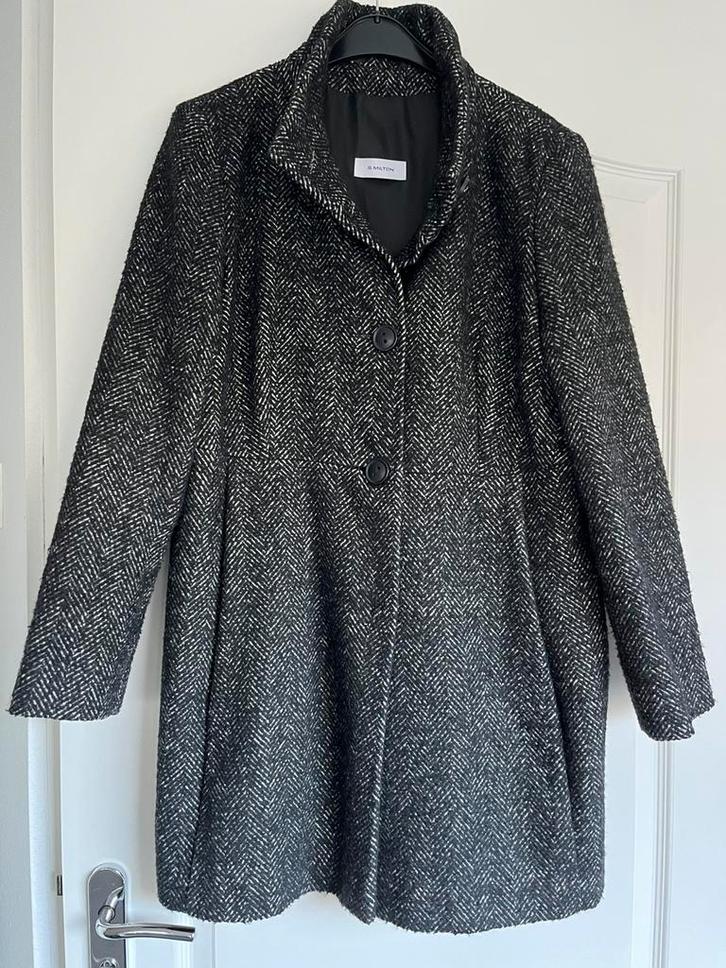 S. Milton winterjas maat 42, Kleding | Dames, Jassen | Winter, Zo goed als nieuw, Maat 42/44 (L), Grijs, Ophalen of Verzenden