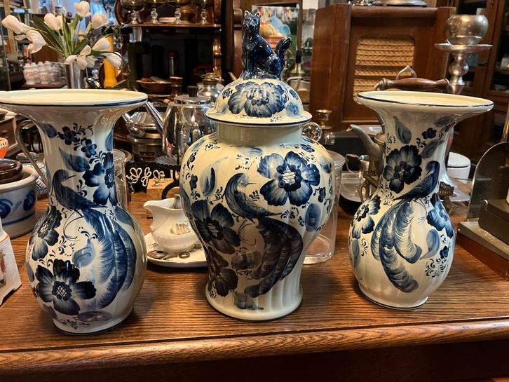 Delfts Blauw Kaststel - Prachtig!, Antiek en Kunst, Antiek | Keramiek en Aardewerk, Ophalen of Verzenden