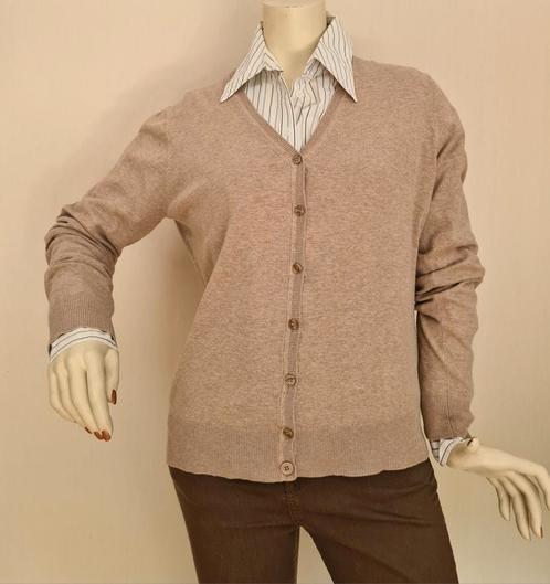 "WE" Cardigan vest, donkerbeige. Mt. XL., Kleding | Dames, Truien en Vesten, Zo goed als nieuw, Maat 46/48 (XL) of groter, Bruin