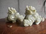 Set van 2 Chinese Foo honden – handgesneden uit onyx, Ophalen of Verzenden