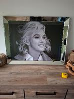 Marilyn monroe pearl glas, spiegellijst, Ophalen, Zo goed als nieuw, Minder dan 100 cm, Rechthoekig