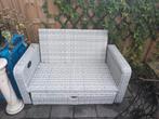 Wicker opberg-loungebank, Tuin en Terras, Ophalen, Gebruikt, Wicker, Bank