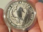 Kookaburra 1991, 1 oz .999 zilver (2-1), Ophalen of Verzenden, Zilver
