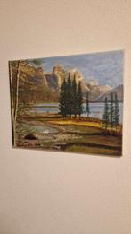 Schilderij Landschap met Zwaan, Antiek en Kunst, Kunst | Schilderijen | Klassiek, Ophalen