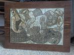 Tegeltableau E. Bellefroid Mosa Unica 6 tegels op plank, Antiek en Kunst, Antiek | Keramiek en Aardewerk, Ophalen of Verzenden