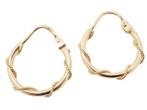 Vintage Rope Hoops | 14 Karaat Gouden Creolen, Ophalen of Verzenden, Zo goed als nieuw, Knopjes of Stekers, Goud