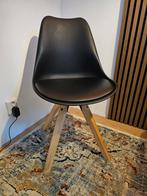 4 Zwarte nette Eetkamerstoelen - Breedte 47cm, Gebruikt, Zwart, Vier, Modern