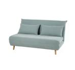 Nio - Zeegroen slaapbankje met kliksysteem en 2 zitplaatsen, Huis en Inrichting, Slaapkamer | Slaapbanken, Ophalen, Gebruikt, Blauw