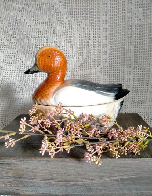 Zeer mooie Franse eend terrine Michel Caugant, Antiek en Kunst, Curiosa en Brocante, Ophalen of Verzenden
