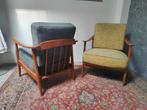 Vintage deense design stoelen fauteuils, Huis en Inrichting, Fauteuils, Ophalen, Zo goed als nieuw, 50 tot 75 cm