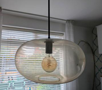 TOT 7/11 BESCHIKBAAR! Glazen Hanglamp Ø40cm beschikbaar voor biedingen