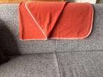Terra-/oranje fleecedeken 175 x 130 cm z.g.a.n. KOOPJE, Ophalen of Verzenden, Zo goed als nieuw