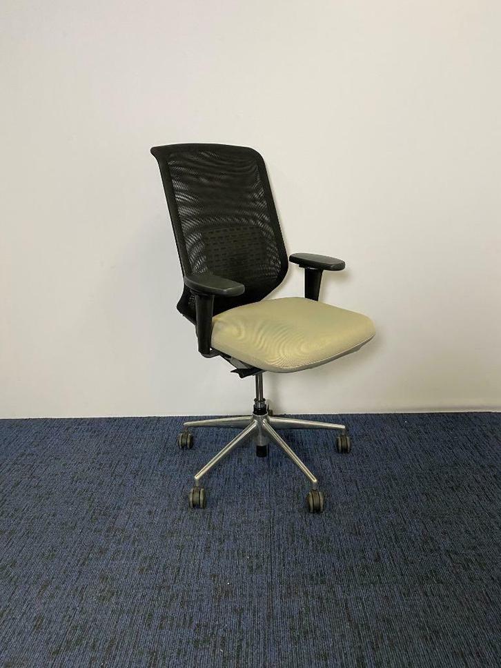 1 x Bureaustoel Vitra Meda Pro, zwart/beige, design, Huis en Inrichting, Bureaustoelen, Gebruikt, Bureaustoel, Beige, Ergonomisch