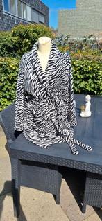 Zachte zebra fleece badjas M  met zakken valt over de bill, Ophalen of Verzenden, Zo goed als nieuw, Maat 38/40 (M)