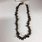 Ketting Tijgeroog (nieuw), Verzenden, Nieuw, Bruin, Steen of Mineraal