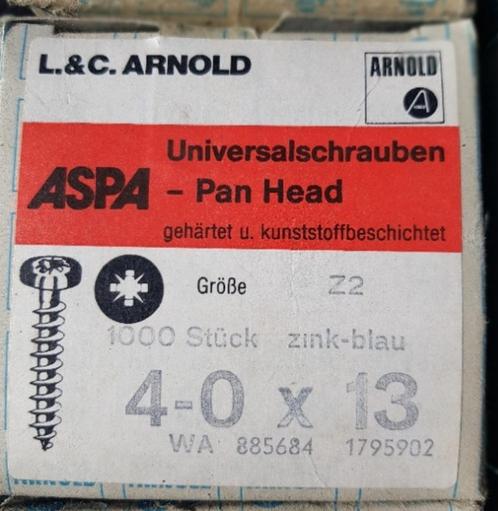 Spaanplaatschroef cilinderkop kruisgleuf Verzinkt 4 x 13, Doe-het-zelf en Verbouw, IJzerwaren en Bevestigingsmiddelen, Nieuw, Schroeven