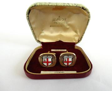 Vintage Sophos England manchetknopen met London heraldiek. beschikbaar voor biedingen
