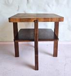 Art deco walnoten fineer tafeltje jaren 30, Huis en Inrichting, Tafels | Sidetables, Ophalen, Gebruikt, 50 tot 100 cm, Art deco