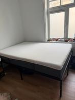 Bed frame 140x200, Ophalen, Zwart, Tweepersoons, 140 cm