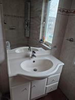 Wastafel met onderkast en spiegel met verlichting, Huis en Inrichting, Gebruikt, Minder dan 100 cm, 25 tot 50 cm, 50 tot 100 cm