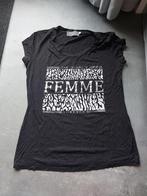 Zwart t-shirt femme maat M, Ophalen of Verzenden, Zo goed als nieuw, Zwart, Korte mouw