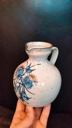 Zeldzame keramische vaas met Kleurrijke Bloemen, Antiek en Kunst, Antiek | Keramiek en Aardewerk, Ophalen of Verzenden