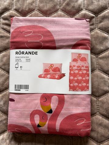 Ikea Rörande roze flamingo dekbedovertrek NIEUW beschikbaar voor biedingen