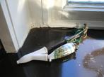 vintage witte porseleinen pijp met hout en jachttafereel, Antiek en Kunst, Curiosa en Brocante, Verzenden