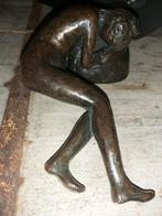 Zwaar bronzen beeld 22 cm lang en hoogte 9 cm, Antiek en Kunst, Kunst | Beelden en Houtsnijwerken, Ophalen of Verzenden