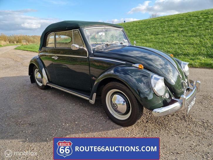 Volkswagen Beetle cabriolet | 1962 | Route 66 Auctions, Auto's, Oldtimers, Bedrijf, Te koop, Volkswagen, Benzine, Overige carrosserieën