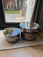 MasterChef RVS Pannenset 21.5cm/25.5cm, Inductieplaat, Pannenset, Ophalen of Verzenden, Zo goed als nieuw