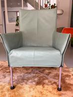Fauteuil Montis Charly - Mintgroen Leer, Huis en Inrichting, Fauteuils, Ophalen of Verzenden, Gebruikt, Leer, 75 tot 100 cm