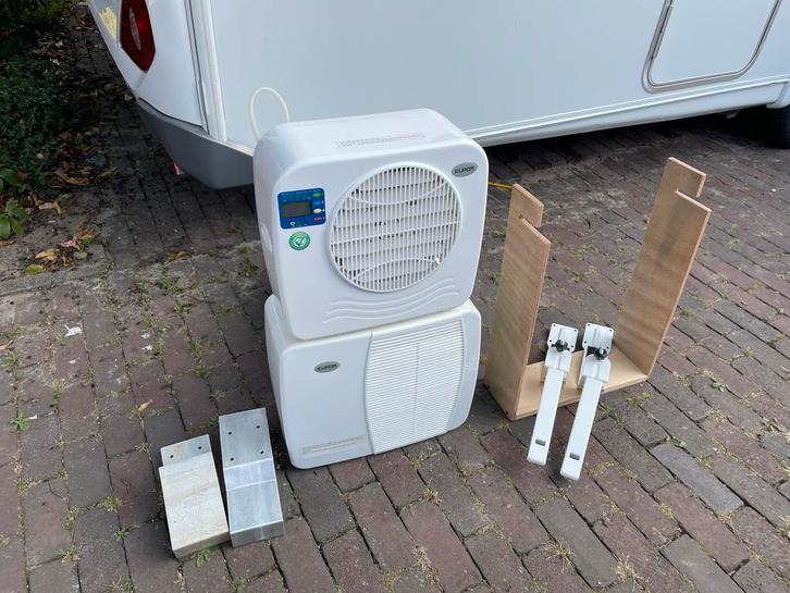 Eurom AC2401 Split Airco met speciale beugels voor in raam, Caravans en Kamperen, Caravan accessoires, Gebruikt, Ophalen