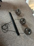 Moderne Hanglamp Eettafel - 3 Glazen Bollen, Ophalen, Zo goed als nieuw, Glas, 50 tot 75 cm