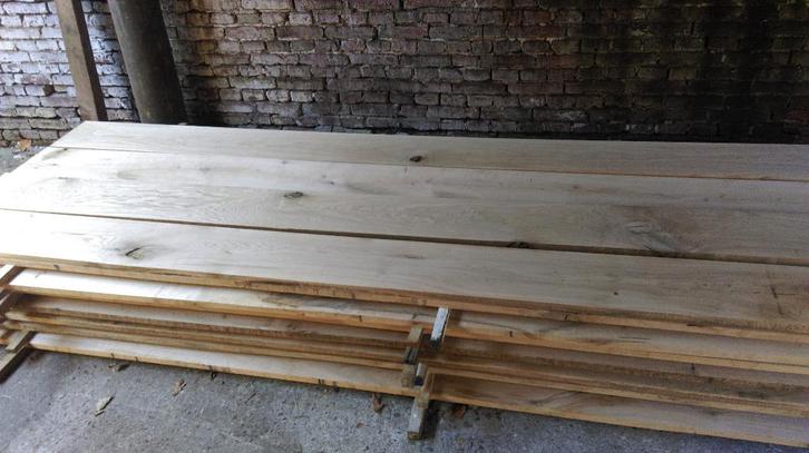 Eiken planken te koop., Doe-het-zelf en Verbouw, Hout en Planken, Nieuw, Plank, Eiken, 250 tot 300 cm, Minder dan 25 mm, Ophalen