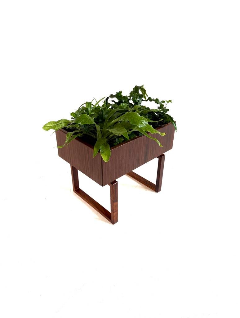 Vintage Palisanderhouten plantenbak, Kai Kristiansen ‘60, Tuin en Terras, Minder dan 60 cm, Ophalen of Verzenden, Zo goed als nieuw