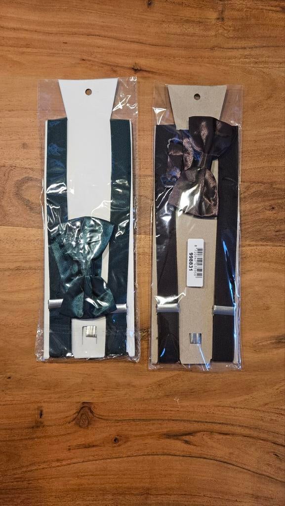 Nieuwe bretels - donkerbruin en donkergroen - Fako Bijoux, Kleding | Heren, Stropdassen, Fako Bijoux, Effen, Bruin, Nieuw