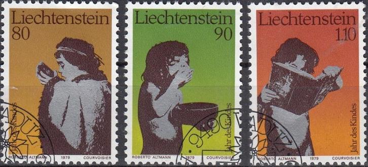 Liechtenstein - 1979 - JVK-5- Kinderen - Jaar Van Het Kind, Postzegels en Munten, Postzegels | Europa | Overig, Gestempeld, Overige landen