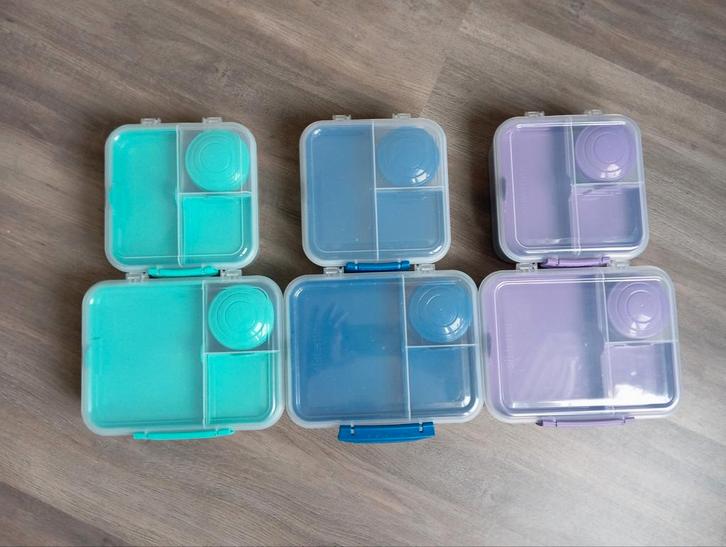 Sistema Bento Cubes & lunchbox set – als nieuw, Huis en Inrichting, Keuken | Tupperware, Zo goed als nieuw, Overige typen, Blauw