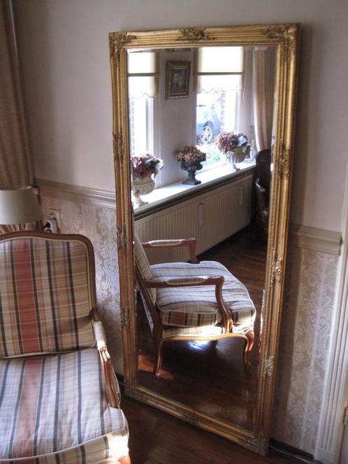 Old-Gold "Facet" 183x83 Unieke "Barok" Spiegel Zeer Chique!!, Huis en Inrichting, Woonaccessoires | Spiegels, Gebruikt, 75 tot 100 cm