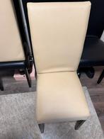 6 eetkamerstoelen 4 zwart en 2 creme, Huis en Inrichting, Stoelen, Ophalen of Verzenden, Zo goed als nieuw, Zwart, Vier