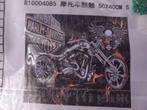 Diamond painting motor Harley Davidson 50 x 40 cm vol rond, Hobby en Vrije tijd, Knutselen, Nieuw, Ophalen of Verzenden