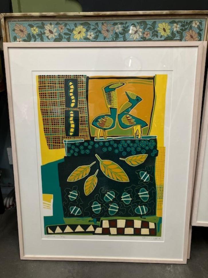 linosnede Diana van Hal, Antiek en Kunst, Kunst | Litho's en Zeefdrukken, Ophalen