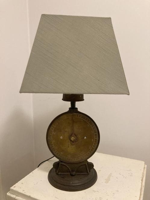 Unieke Tafellamp, Weegschaal voet, nieuwe bedrading, Huis en Inrichting, Lampen | Tafellampen, Gebruikt, Minder dan 50 cm, Kunststof