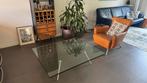 Originele Maupertuus salontafel, 120 x 100 cm, Huis en Inrichting, Ophalen, Gebruikt, Design, Glas
