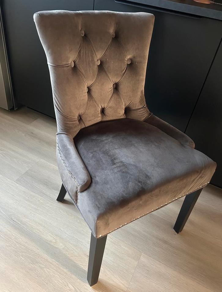 Eetkamer stoelen (4), Huis en Inrichting, Stoelen, Zo goed als nieuw, Vijf, Zes of meer stoelen, Hout, Bruin, Ophalen