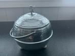 Vintage verzilverd Bonbonnière met Deksel, Antiek en Kunst, Antiek | Tin, Ophalen of Verzenden