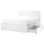 Gezocht: IKEA Malm/Brimnes bed (wit/140x200), Huis en Inrichting, Slaapkamer | Bedden, Ophalen, Wit, 140 cm, Zo goed als nieuw
