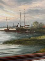 Rivierzicht J van Trirum, Antiek en Kunst, Kunst | Schilderijen | Klassiek, Ophalen