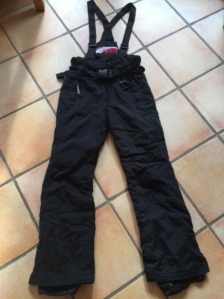 Skibroek salopette met bretels s zwarte skibroek merk dig it, Kinderen en Baby's, Kinderkleding | Maat 176, Ophalen, Zo goed als nieuw